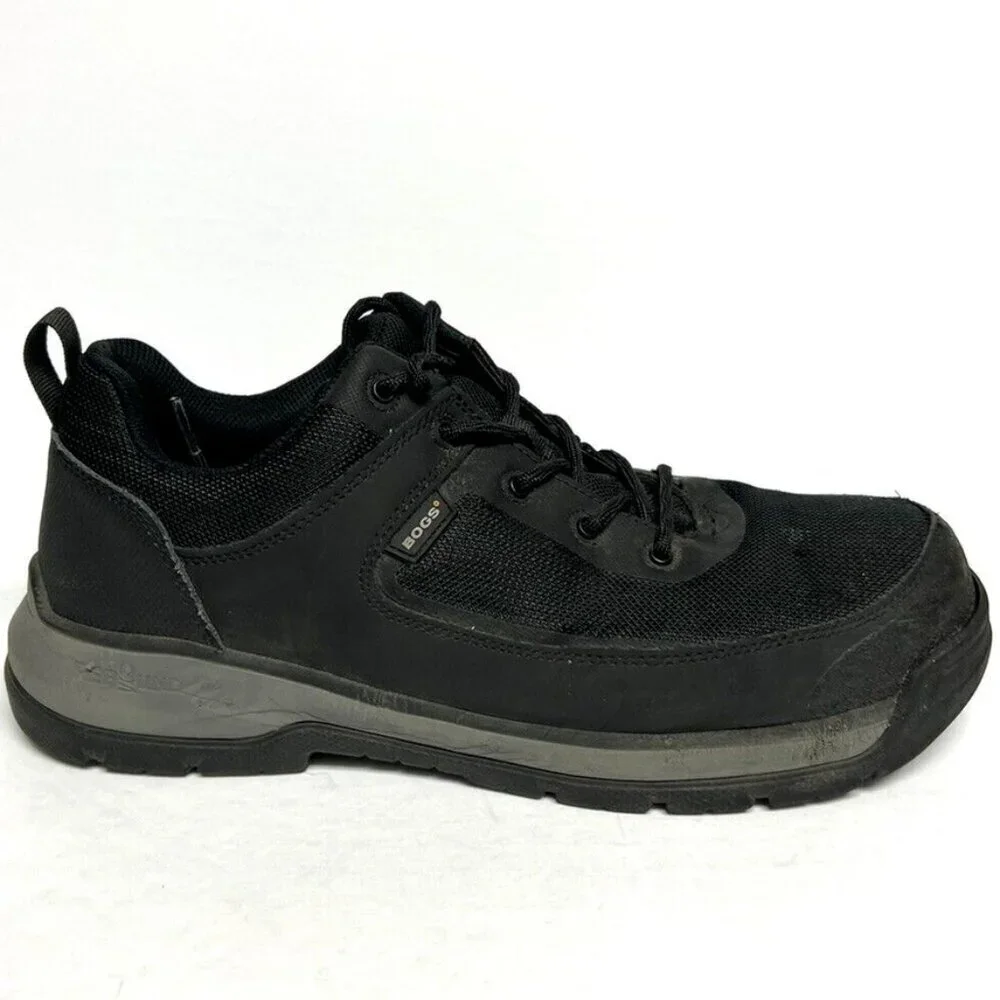 Bogs Mens Shale Low Composite Toe Sneakers Black Size 10 M